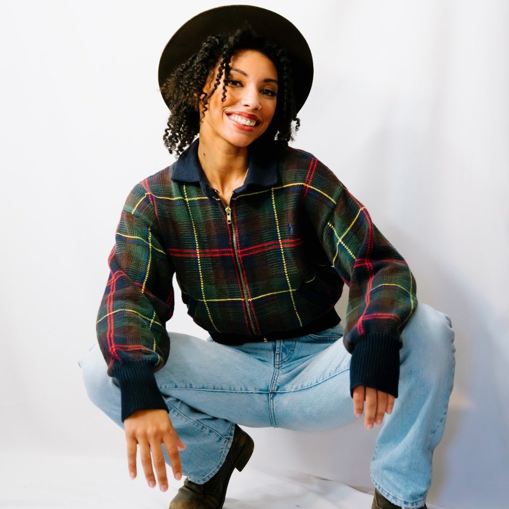 Vintage Ralph Lauren Plaid Zip Up